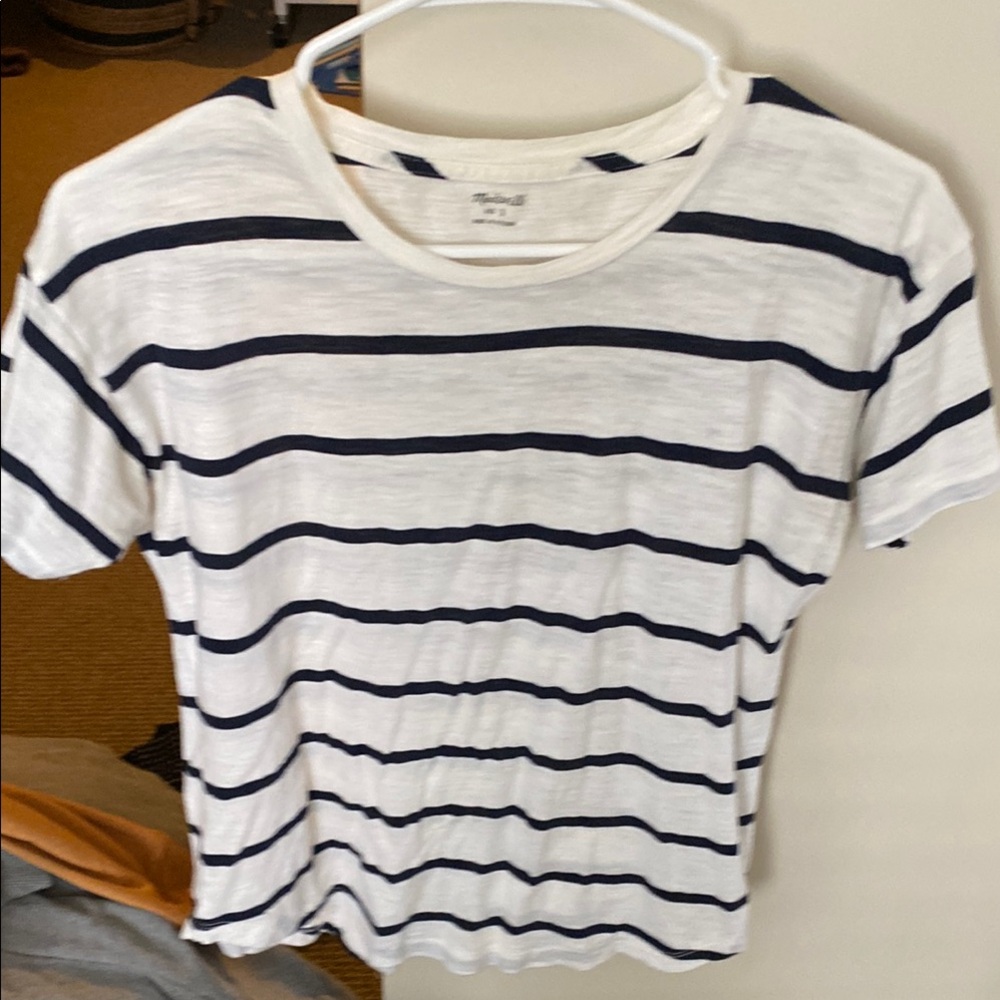 Madewell Classic Navy and White Striped Tee
